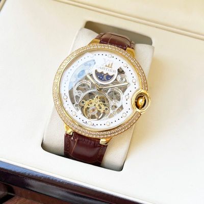 Cartier Automatic Movement 44*12MM Stainless Steel Men's Business Watch fake cartier pens